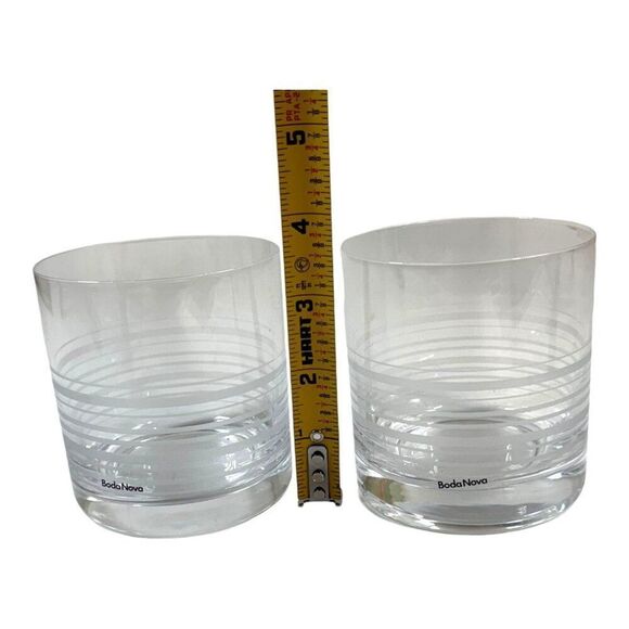 Boda Nova Crystal Whiskey Glasses Set Of 2 Whisky Lowball Cocktail Barware Glass - Picture 4 of 5